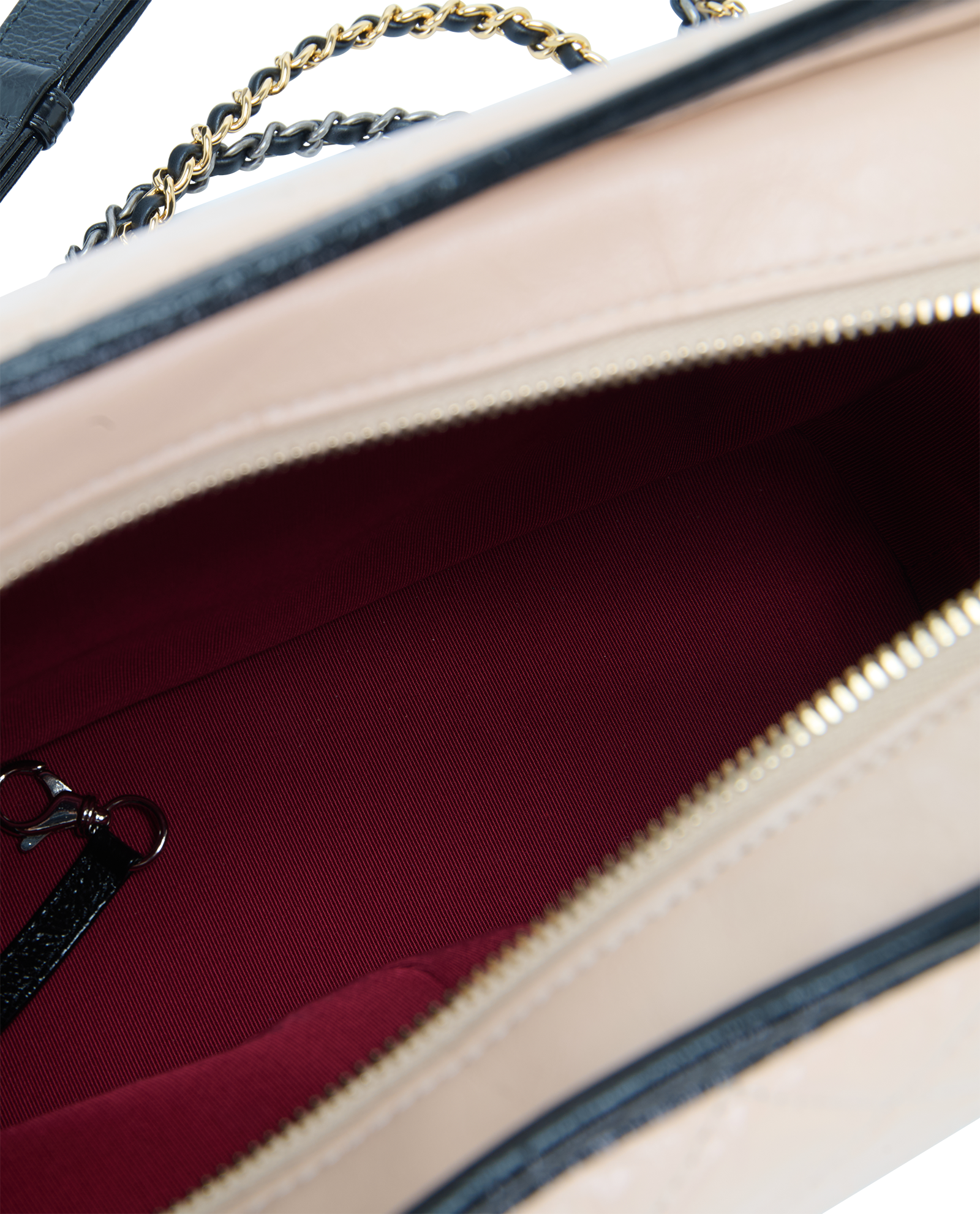 Medium Gabrielle, &pound;1,800, Handbags, Black/Pink, Leather, Other view